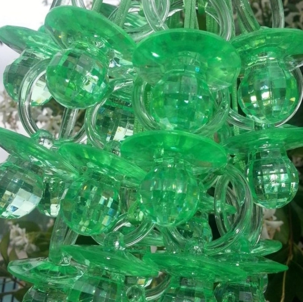 Green Baby Shower Pacifiers Guest Favors
